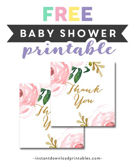 Start the smiles early with the perfect invitation. Free Printable Baby Shower Pretty Watercolor Flowers ...
