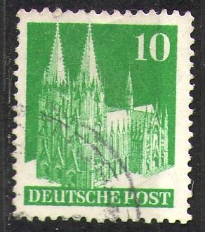 Auf der suche deutsche post briefmarken selbstklebend 1,55 € 10 stück? 080eg, Kölner Dom, Bautenserie, 10 Pf, Amerikanische und ...