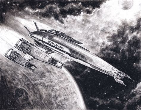 Beautiful Charcoal Drawing Of The Normandy By Efleck Art