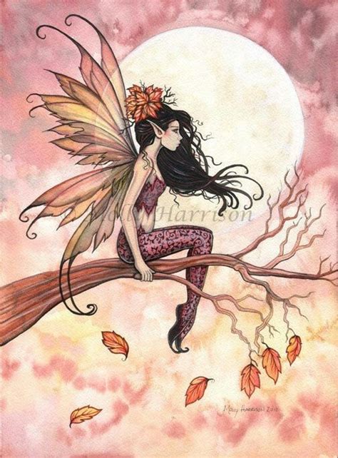 Full Moon Fairy Fairy Drawings Fairy Artwork Autumn Fairy