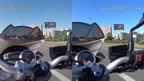 Sony Action Cam Hdr As200 Vs Gopro 4 Silver Motorcycle Test Youtube