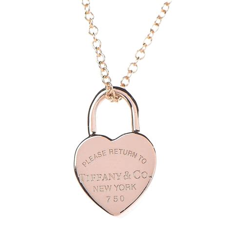 Tiffany 18k Rose Gold Return To Tiffany Heart Tag Pendant Necklace