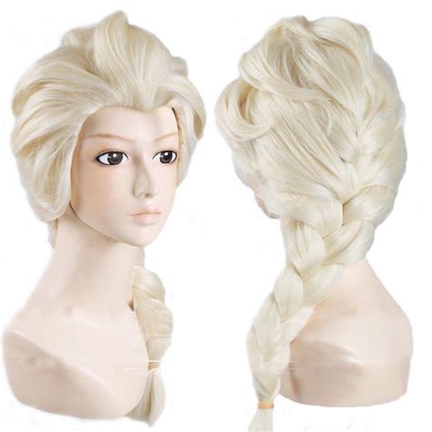 Frozen 2 Cosplay Elsa Snow Anna Wig Women Hairpiece Halloween Party