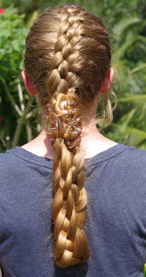 Steps to make four strand braid. Braids & Hairstyles for Super Long Hair: Four-strand French braid~ my look for today
