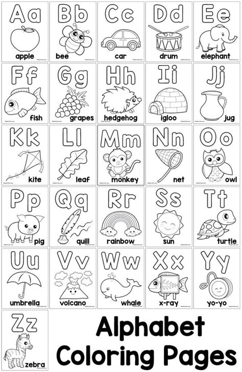 Alphabet Coloring Pages Easy Peasy Learners Alphabet Worksheets Preschool Alphabet