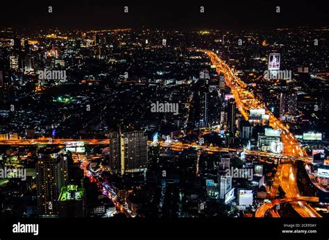 Aerial View Of Bangkok City Skyline Thailand Stock Photo Alamy