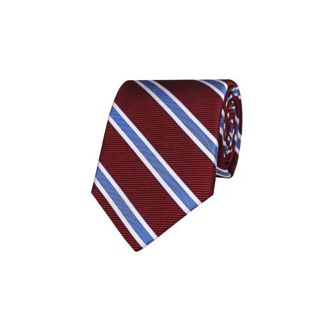 Rep Stripe Tie Burgundy Jhilburn