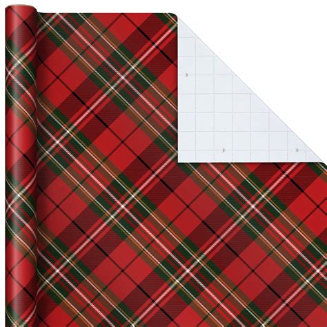 Red Plaid Jumbo Roll Christmas Wrapping Paper, 100 sq. ft. - Wrapping