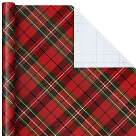 Red Plaid Jumbo Roll Christmas Wrapping Paper 100 Sq Ft Wrapping