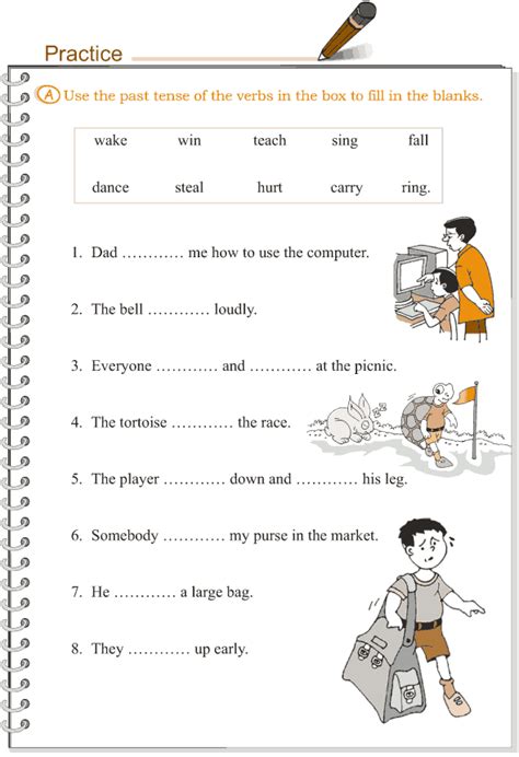 Past Tense Verbs Worksheets Grade 3
