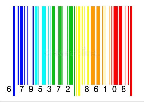 Rainbow Bar Code Vector Illustration Stock Vector Illustration Of