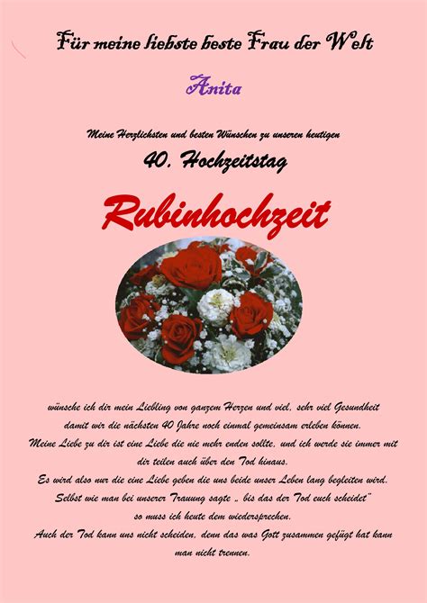 Christliche wünsche zur rubinhochzeit kirchlich getraute ehepaare die auch 40 jahre später noch gläubig sind werden sich über diese christlichen wünsche zur rubinhochzeit sicher sehr freuen. Glueckwuensche Zum Geburtstag Frau