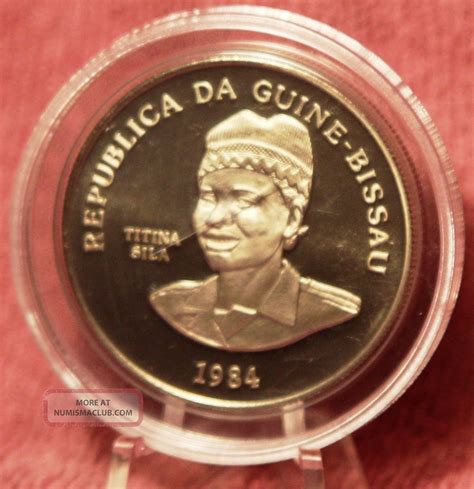 Guinea Bissau International Games Horizontal Bar 250 Pesos 1984 Proof