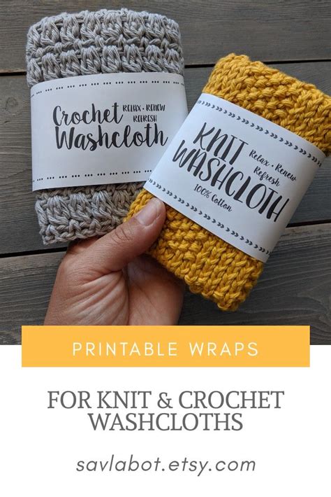 .fast stitch refresher tutorials are made for people who already know how to knit and just need a quick refresher on a certain stitch. knitting & Crochet tags labels, washcloth wrap, printable ...