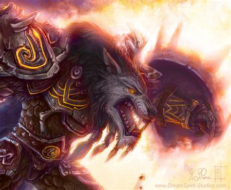 Wow Worgen Prot Warrior Color By Dreamspirit On Deviantart