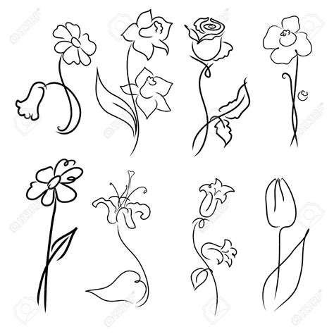 Flower Drawing Images Simple Idalias Salon
