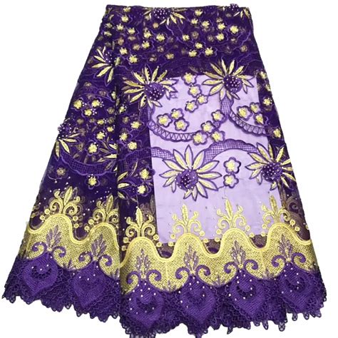 Amazing African Lace Fabrics Embroidered Nigerian Guipure French Lace Fabric High Quality