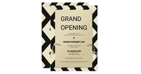 Gold Glitter Typography Restaurant Grand Opening Invitation