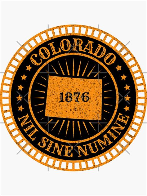 Colorado State Map And Slogan Motto Coloradans Sticker For Sale