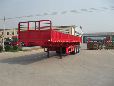 Single Axle Hydraulic Military Flatbed Semi Trailer From China