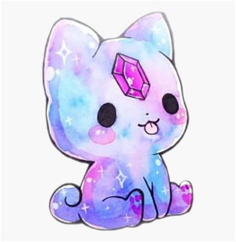 Anime Galaxy Cat Girl Cute Kawaii Galaxy Wolf Hd Png