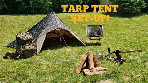 Tarp Tent Set Up Youtube