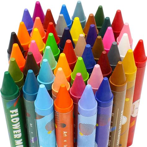 Large Crayons For Kids Ages 2 4 48 Colors Nontoxic Crayons Etsy