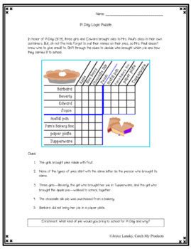 This is a fun little problem, can you solve it? Pi Day Puzzle by Catch My Products | Teachers Pay Teachers