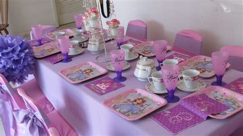 Awesome and appealing colors make the kids party chairs and tables blend in perfectly with other furniture to bring out the best looks and appeal in your space. Sofita the First, princess theme birthday party table set ...