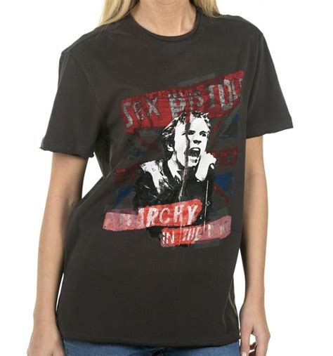 Charcoal Sex Pistols Anarchy In The Uk T Shirt From Amplified