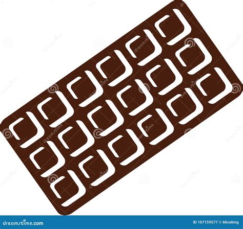 Vector De La Barra De Chocolate Ilustración Del Vector Ilustración De