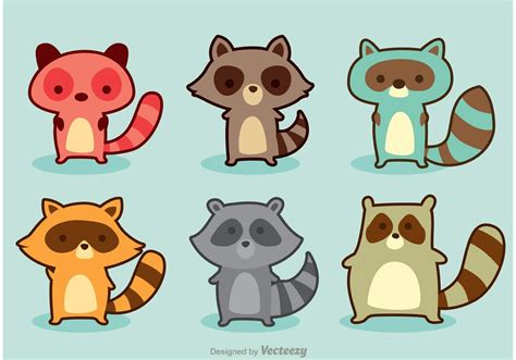 Kawaii Cute Raccoon Cartoon Aesthetic Cute