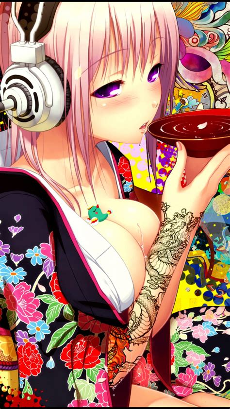 Anime Sexy Girl Headphones Android Wallpapers