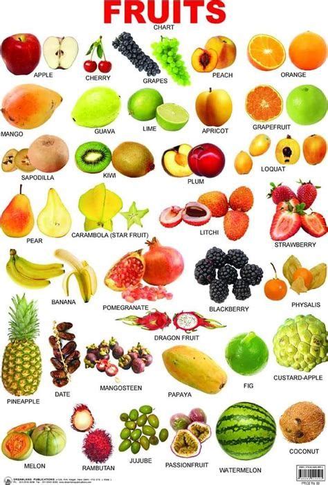 Infografía Del Vocabulario De Las Verduras Fruits Name