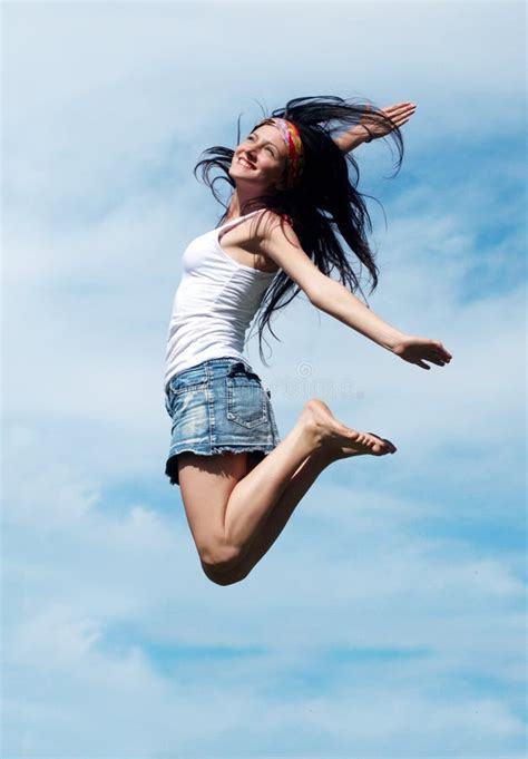 Girl Jumping Stock Image Image Of Sport Dance Smiling 12331423