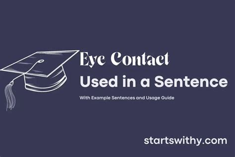 EYE CONTACT In A Sentence Examples 21 Ways To Use Eye Contact