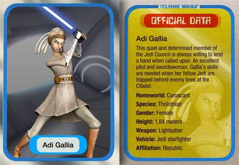 Adi Gallia Was A Female Tholothian Jedi Master During The Twilight