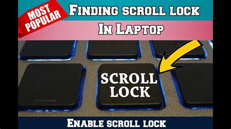 how to enable scroll lock in laptop scroll lock button on all laptop youtube