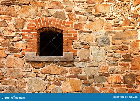 Architectural Abstract Stone Wall With Window Stock Photo Image Of