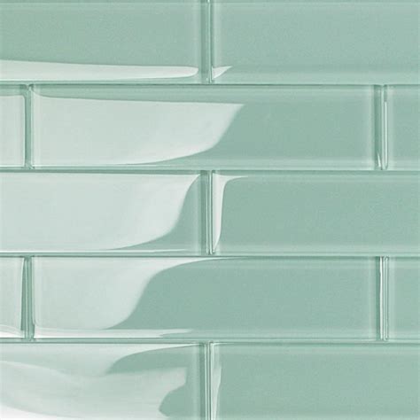 ivy hill tile contempo light green 2 in x 8 in x 8mm polished glass floor and wall tile 1 sq