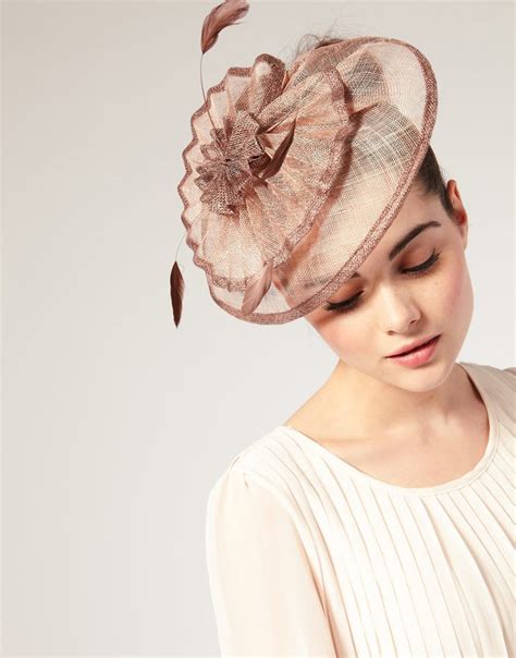 Asos Asos Origami Pleat Detail Sinamay Fascinator With Soft Feather