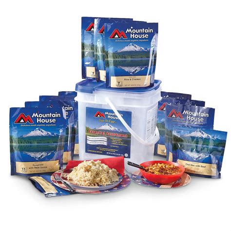 Find out more about our flexitarian products here. Mountain House Essential Long-term Food Bucket - 234721 ...