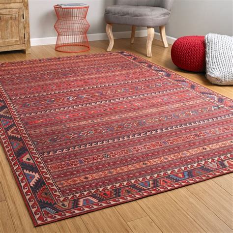 Kaleen Boho Patio Collection Boh02 25 Red Rug In 2020 Rugs Indoor