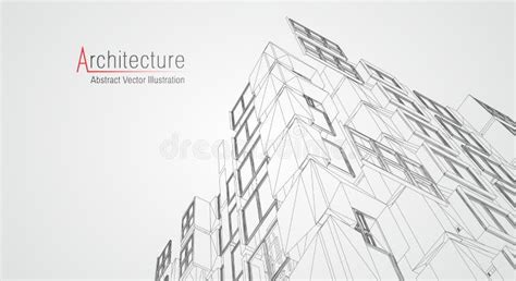 Architecture Line Background Building Construction Sketch Vector