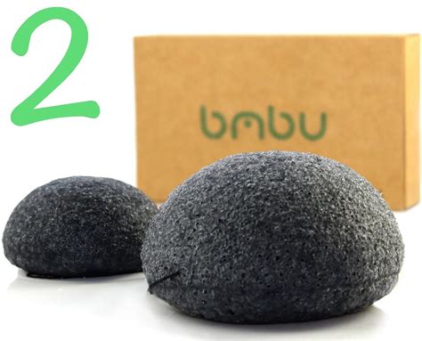 Buy LuLuCo Black Konjac Sponge With Activated Charcoal Bamboo 100