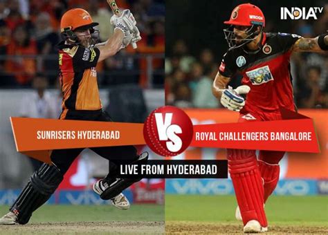 Watch live cricket streaming on your smartphone. IPL Live, VIVO IPL SRH vs RCB: When and Where to Watch IPL ...