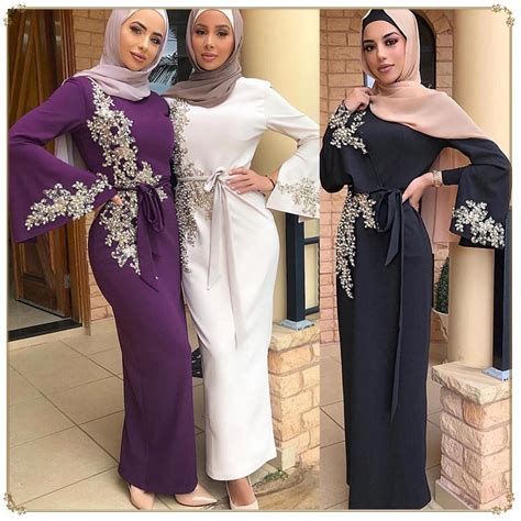 specialty dubai muslim women lace dress abaya cocktail party maxi robe jilbab kaftan gowns
