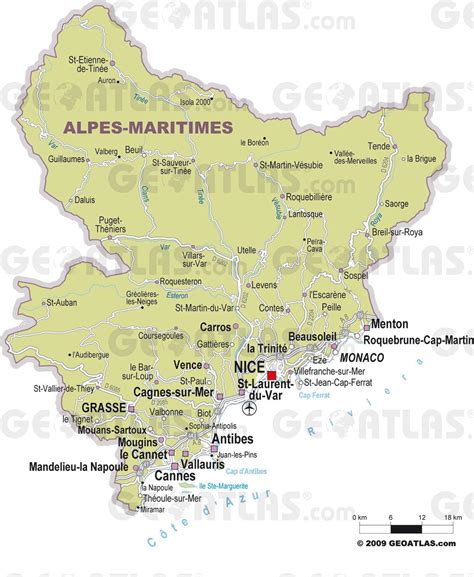Carte Des Alpes Maritimes Cartes Et Plans Du Département