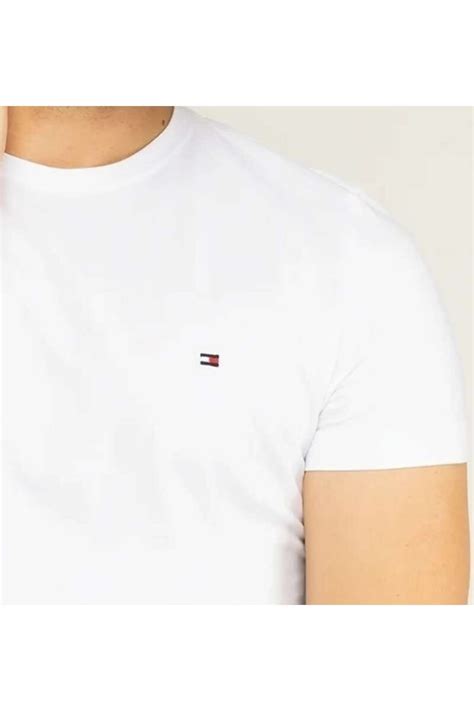 Tommy Hilfiger Core Stretch T Shirt Round Neck White Hemden De