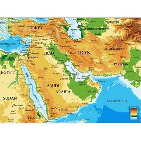 Moyen Orient Carte Topographique Cdiscount